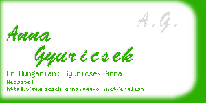 anna gyuricsek business card